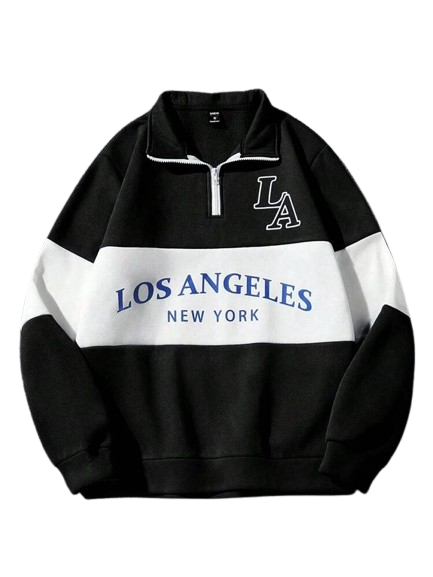 Men’s Two-Tone Quarter Zip Sweatshirt